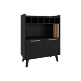 Bar Vance Wengue y Fresno Europeo 78.4x101.6cm Con Seis Portabotellas - BARES | Bylmo