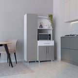 Alacena Pantress Blanco y Gris 98x165cm Con Tres Puertas - ALACENAS Y MUEBLES MICROONDAS | Bylmo