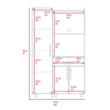 Alacena Pantress Blanco y Gris 98x165cm Con Tres Puertas - ALACENAS Y MUEBLES MICROONDAS | Bylmo