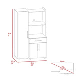 Alacena Pantress Blanco y Gris 98x165cm Con Tres Puertas - ALACENAS Y MUEBLES MICROONDAS | Bylmo