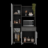 Alacena Pantress Blanco y Plomo 98x165cm Con Tres Puertas - ALACENAS Y MUEBLES MICROONDAS | Bylmo