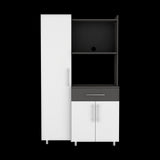 Alacena Pantress Blanco y Plomo 98x165cm Con Tres Puertas - ALACENAS Y MUEBLES MICROONDAS | Bylmo
