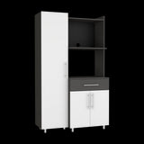 Alacena Pantress Blanco y Plomo 98x165cm Con Tres Puertas - ALACENAS Y MUEBLES MICROONDAS | Bylmo