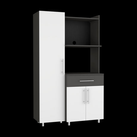 Alacena Pantress Blanco y Plomo 98x165cm Con Tres Puertas - ALACENAS Y MUEBLES MICROONDAS | Bylmo