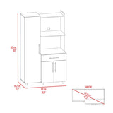 Alacena Pantress Blanco y Plomo 98x165cm Con Tres Puertas - ALACENAS Y MUEBLES MICROONDAS | Bylmo