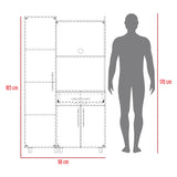 Alacena Pantress Blanco y Plomo 98x165cm Con Tres Puertas - ALACENAS Y MUEBLES MICROONDAS | Bylmo