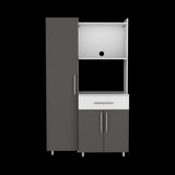 Alacena Pantress Plomo y Blanco 98x165cm Con Tres Puertas - ALACENAS Y MUEBLES MICROONDAS | Bylmo