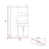 Alacena Pantress Plomo y Blanco 98x165cm Con Tres Puertas - ALACENAS Y MUEBLES MICROONDAS | Bylmo