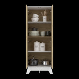 Alacena Bi color Duna y Blanco 60x150.7cm Con Cuatro Puertas - ALACENAS Y MUEBLES MICROONDAS | Bylmo