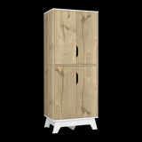 Alacena Bi color Duna y Blanco 60x150.7cm Con Cuatro Puertas - ALACENAS Y MUEBLES MICROONDAS | Bylmo