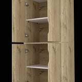 Alacena Bi color Duna y Blanco 60x150.7cm Con Cuatro Puertas - ALACENAS Y MUEBLES MICROONDAS | Bylmo