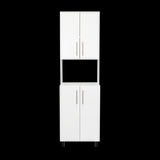 Alacena Linden Blanco 56.3x195cm Con Cuatro Puertas - ALACENAS Y MUEBLES MICROONDAS | Bylmo