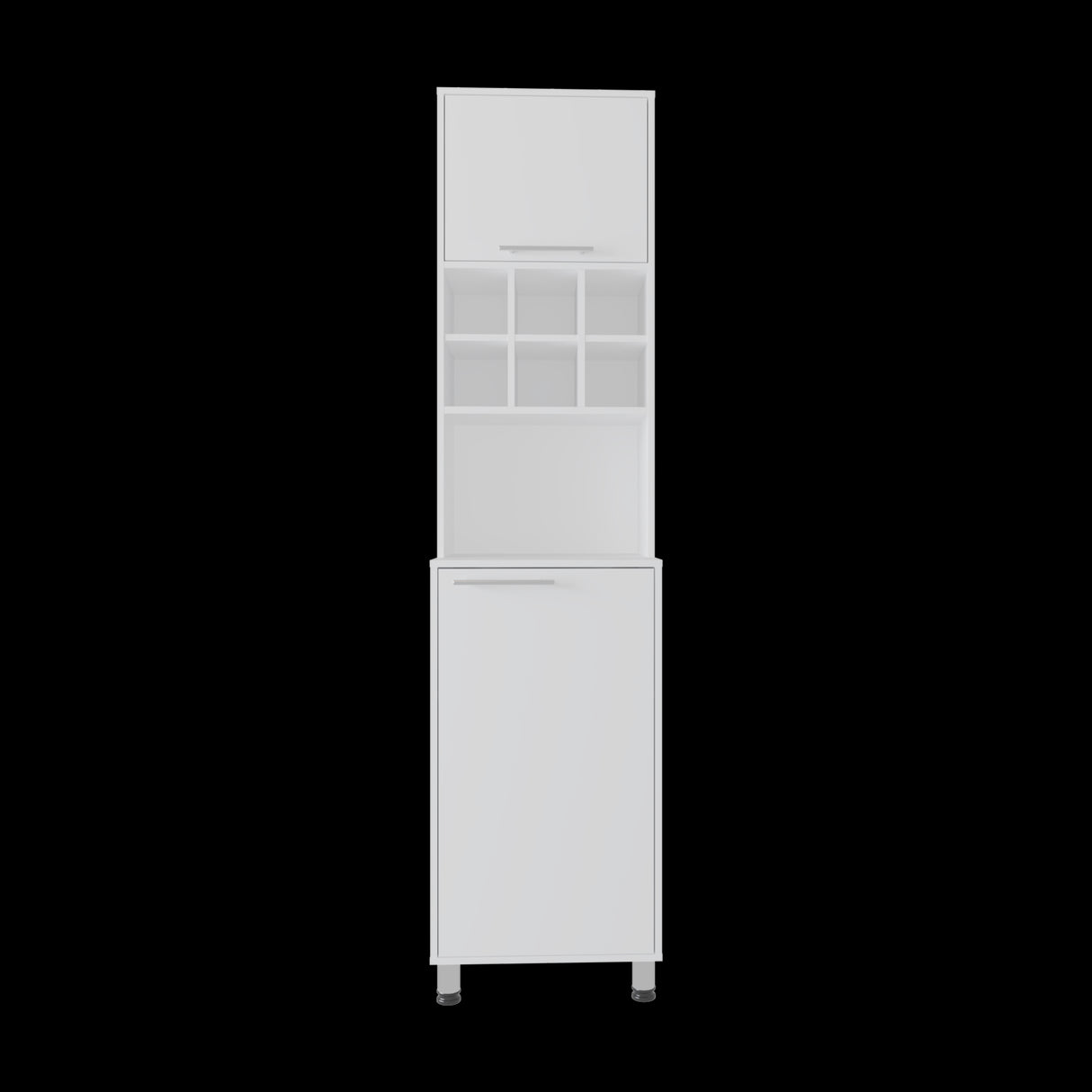 Alacena Attica Blanco 50x204cm Con Dos Puertas - ALACENAS Y MUEBLES MICROONDAS | Bylmo
