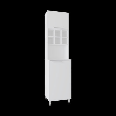 Alacena Attica Blanco 50x204cm Con Dos Puertas - ALACENAS Y MUEBLES MICROONDAS | Bylmo