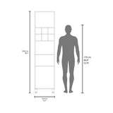 Alacena Attica Blanco 50x204cm Con Dos Puertas - ALACENAS Y MUEBLES MICROONDAS | Bylmo
