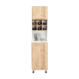 Alacena Attica Duna y Blanco 50x204cm Con Dos Puertas - ALACENAS Y MUEBLES MICROONDAS | Bylmo