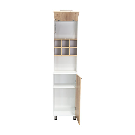 Alacena Attica Duna y Blanco 50x204cm Con Dos Puertas - ALACENAS Y MUEBLES MICROONDAS | Bylmo