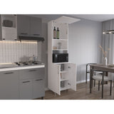 Alacena Bombona Blanco 55.2x204cm Con Dos Puertas - ALACENAS Y MUEBLES MICROONDAS | Bylmo