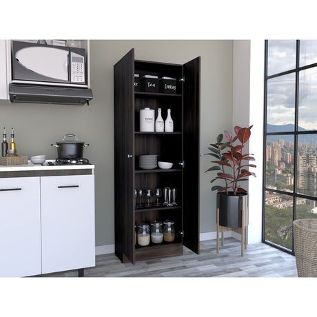 Alacena Nogal 60x180cm Con Dos Puertas - ALACENAS Y MUEBLES MICROONDAS | Bylmo