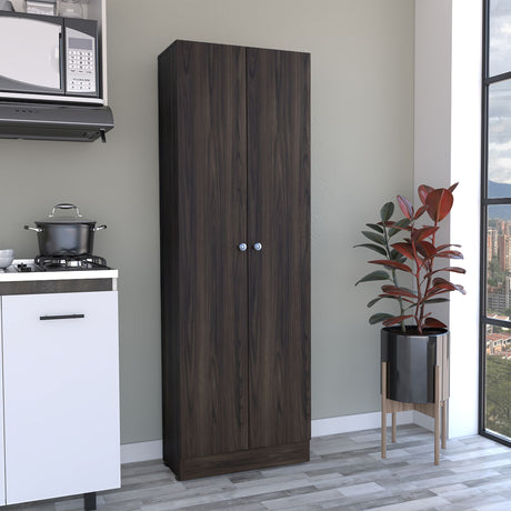 Alacena Nogal 60x180cm Con Dos Puertas - ALACENAS Y MUEBLES MICROONDAS | Bylmo