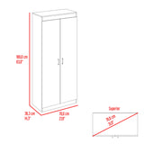 Alacena Varese Fresno Europeo y Blanco 70x160.75cm Con Dos Puertas - ALACENAS Y MUEBLES MICROONDAS | Bylmo