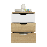Archivador Vilna Duna y Blanco 40x56cm Con Ruedas y Tres Cajones - ARCHIVADORES | Bylmo