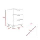 Archivador Vilna Duna y Blanco 40x56cm Con Ruedas y Tres Cajones - ARCHIVADORES | Bylmo