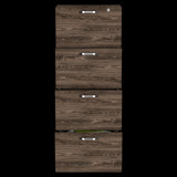 Archivador Home Office Coñac y Wengue 47.5x132.2cm Con Cuatro Cajonres - ARCHIVADORES | Bylmo