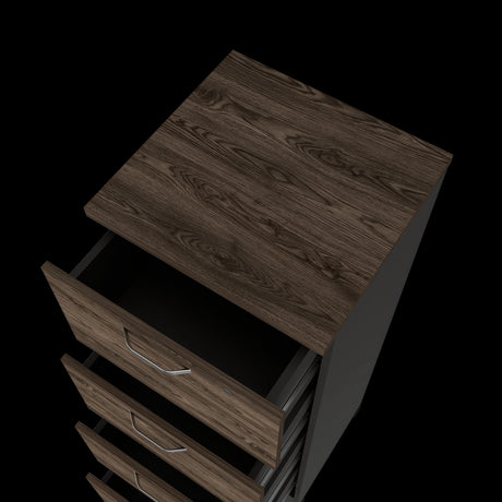 Archivador Home Office Coñac y Wengue 47.5x132.2cm Con Cuatro Cajonres - ARCHIVADORES | Bylmo