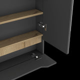 Gabinete de Baño Rectangular Laurent Plomo y Duna 60x62cm Con Espejo y Dos Entrepaños - GABINETES DE BANHO | Bylmo