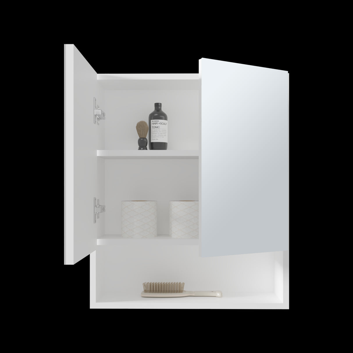 Gabinete de Baño Rectangular Wanna Blanco 50x59.1cm Con Espejo y Dos Entrepaños - GABINETES DE BANHO | Bylmo