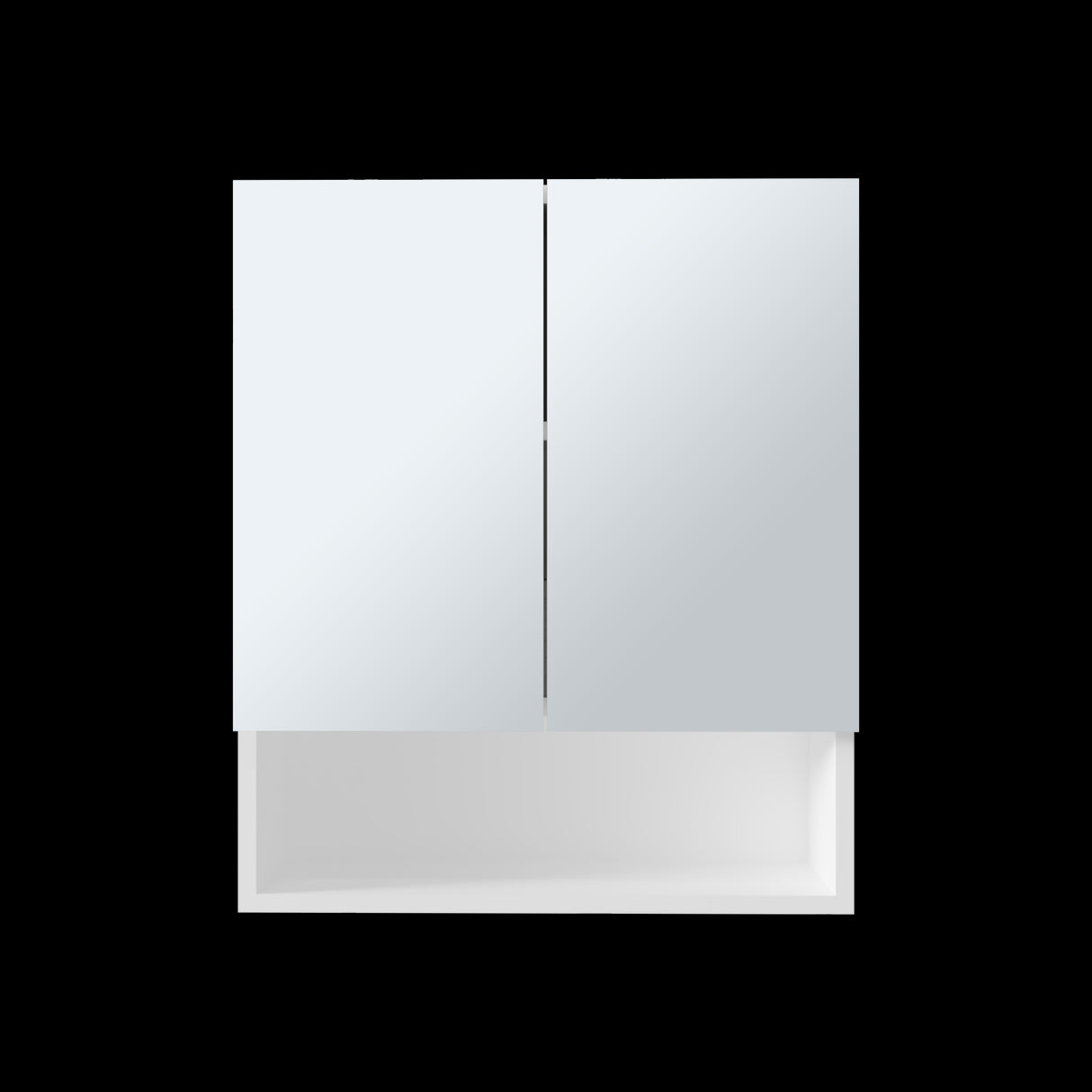Gabinete de Baño Rectangular Wanna Blanco 50x59.1cm Con Espejo y Dos Entrepaños - GABINETES DE BANHO | Bylmo