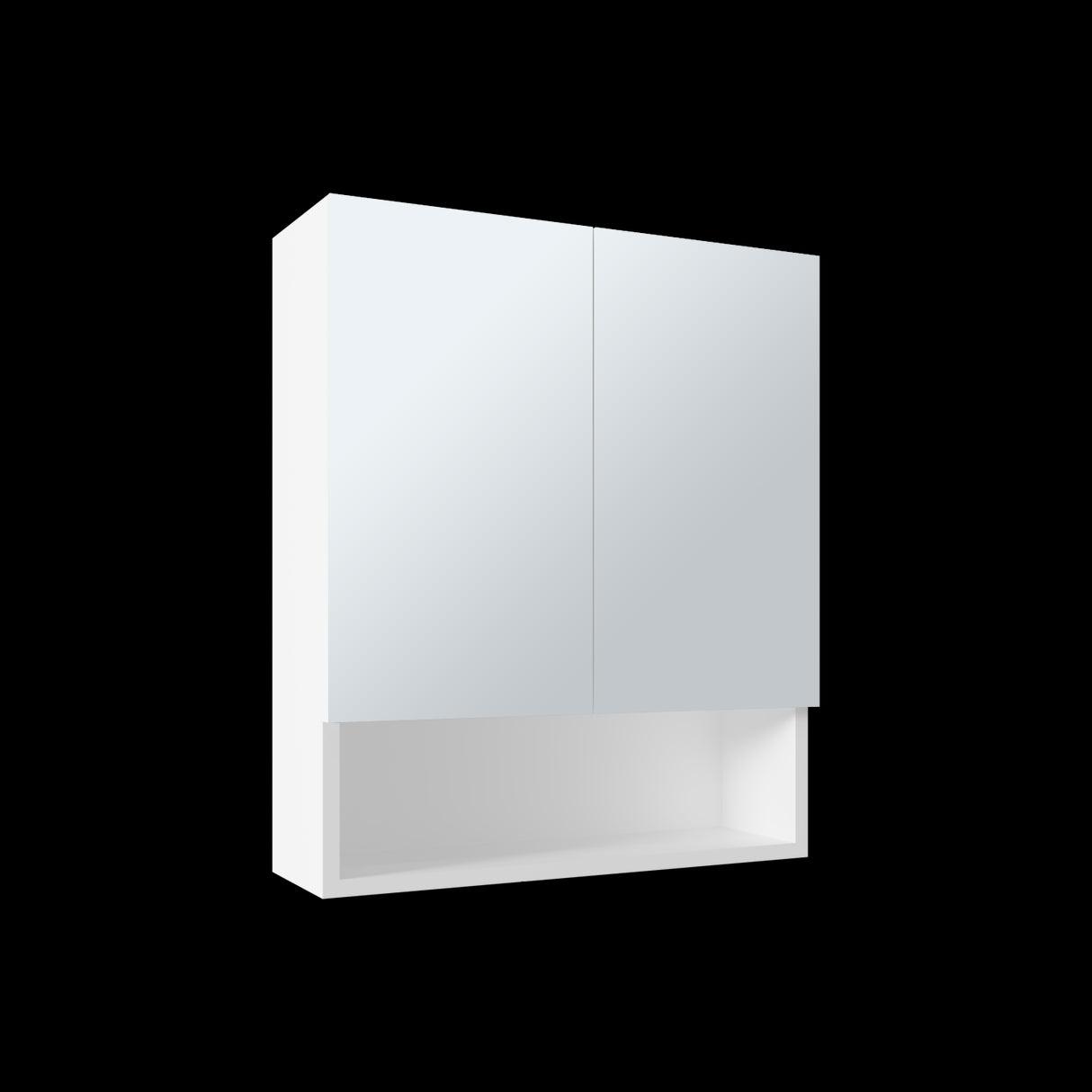 Gabinete de Baño Rectangular Wanna Blanco 50x59.1cm Con Espejo y Dos Entrepaños - GABINETES DE BANHO | Bylmo