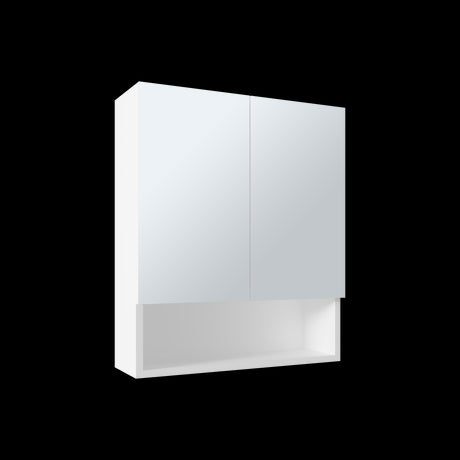 Gabinete de Baño Rectangular Wanna Blanco 50x59.1cm Con Espejo y Dos Entrepaños - GABINETES DE BANHO | Bylmo