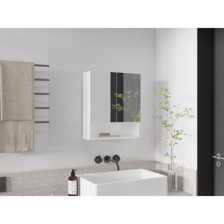 Gabinete de Baño Rectangular Wanna Blanco 50x59.1cm Con Espejo y Dos Entrepaños - GABINETES DE BANHO | Bylmo