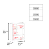 Gabinete de Baño Rectangular Wanna Blanco 50x59.1cm Con Espejo y Dos Entrepaños - GABINETES DE BANHO | Bylmo