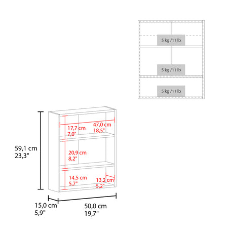 Gabinete de Baño Rectangular Wanna Blanco 50x59.1cm Con Espejo y Dos Entrepaños - GABINETES DE BANHO | Bylmo