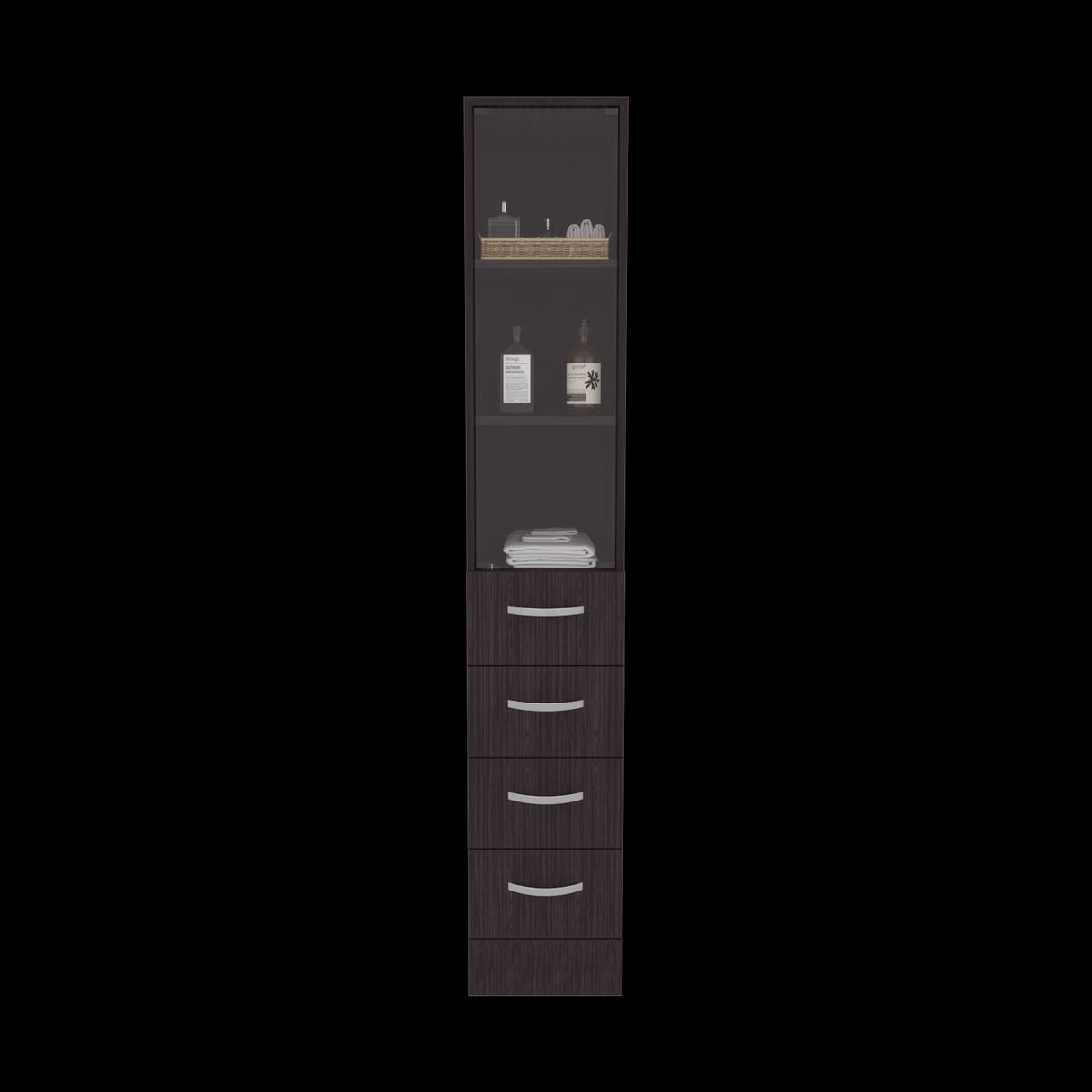 Torre de Baño Vanguard Rovere y Blanco 30.4x173.45cm Con Patas - MUEBLES DE ASEO Y ROPAS | Bylmo
