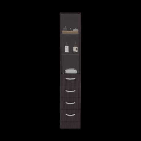 Torre de Baño Vanguard Rovere y Blanco 30.4x173.45cm Con Patas - MUEBLES DE ASEO Y ROPAS | Bylmo