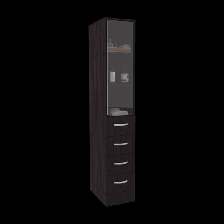 Torre de Baño Vanguard Rovere y Blanco 30.4x173.45cm Con Patas - MUEBLES DE ASEO Y ROPAS | Bylmo