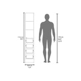 Torre de Baño Vanguard Rovere y Blanco 30.4x173.45cm Con Patas - MUEBLES DE ASEO Y ROPAS | Bylmo