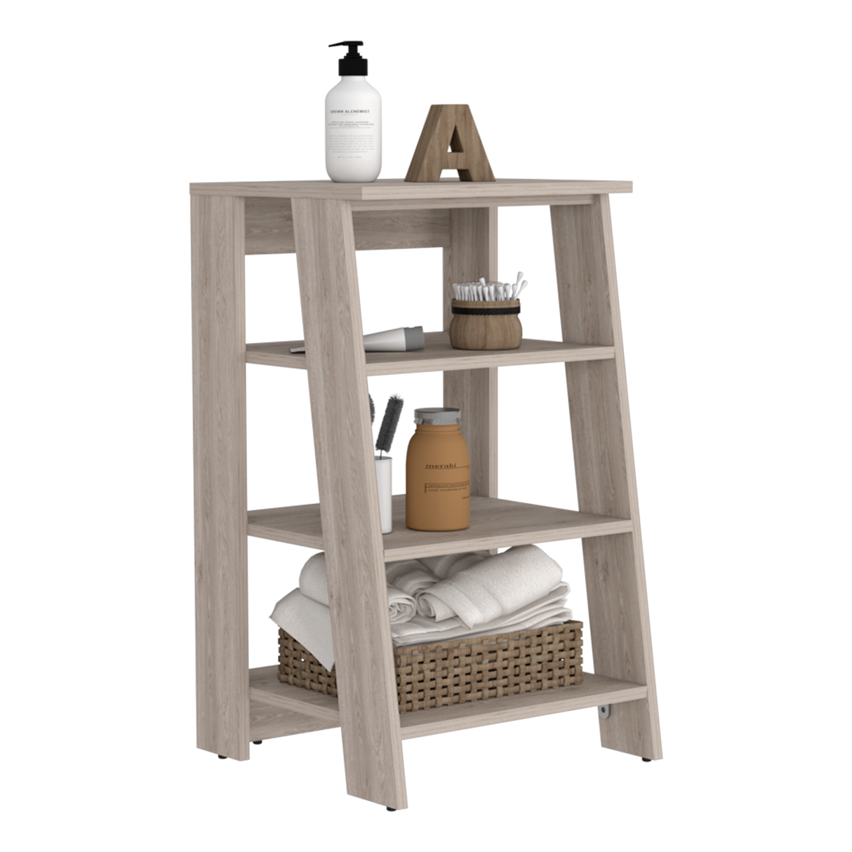 Organizador de Baño St Lucia Ceniza 44x75.6cm Con Patas y Tres Entrepaños - OTROS MUEBLES PARA BANHO | Bylmo