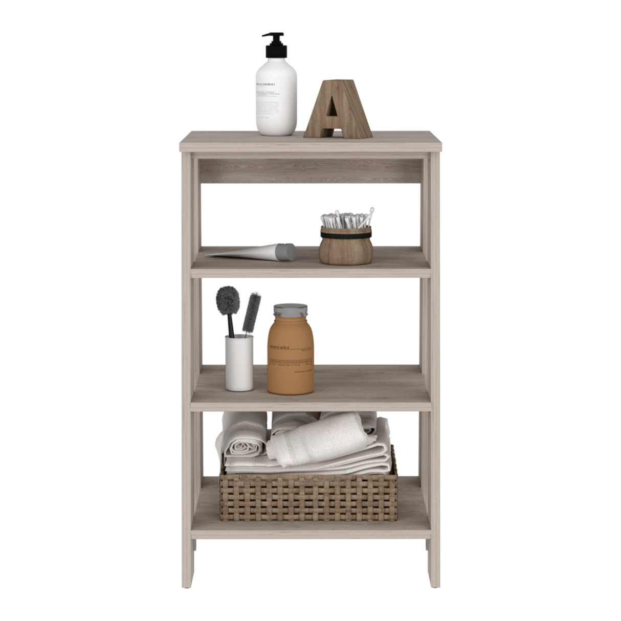 Organizador de Baño St Lucia Ceniza 44x75.6cm Con Patas y Tres Entrepaños - OTROS MUEBLES PARA BANHO | Bylmo