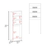 Organizador de Baño Madrid Blanco 62.4x160cm Con Patas y Dos Entrepaños - OTROS MUEBLES PARA BANHO | Bylmo