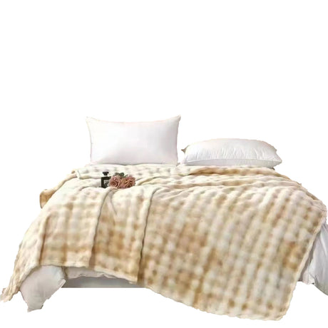 Cobija Alaska Fondo Entero Blanco Y Beige 200x230cm Muy Suave y Ligera - COBIJAS Y MANTAS | Bylmo
