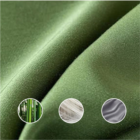 Sabana Bamboo Verde Oliva 110x160cm Fondo Entero de 400 Hilos - SABANAS | Bylmo