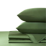 Sabana Bamboo Verde Oliva 180x200cm Fondo Entero de 400 Hilos - SABANAS | Bylmo
