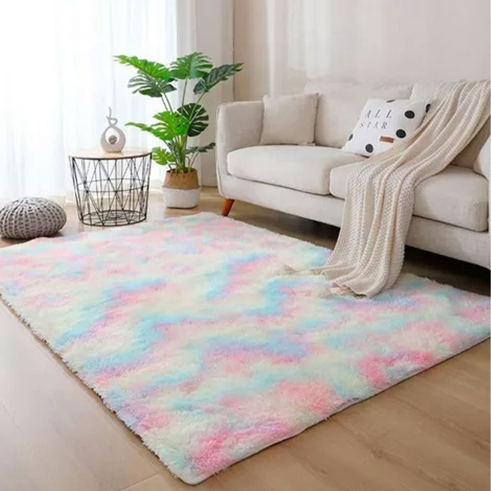 Tapete de Sala Terciopelo Arcoiris 100x150cm Fondo Entero - TAPETES Y ALFOMBRAS | Bylmo