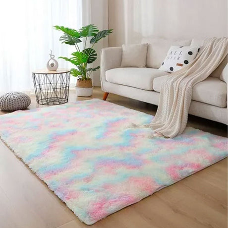 Tapete de Sala Terciopelo Arcoiris 100x150cm Fondo Entero - TAPETES Y ALFOMBRAS | Bylmo