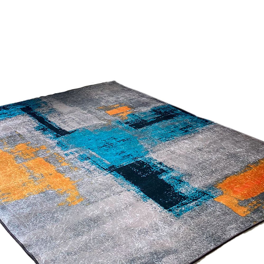 Tapete de Sala Persa Azul 200x150cm de Figuras Abstractas Modernas - TAPETES Y ALFOMBRAS | Bylmo